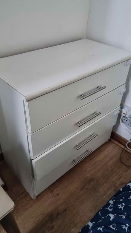 Photo of free Old White Chest of Drawers, N22 (Alexandra Palace N22) #1