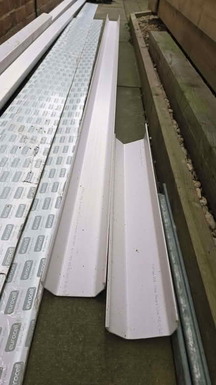 Photo of free White uPVC downpipe (6m lengths), gutter, fittings, fascia (Stone Cross BN23) #4