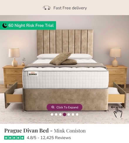 Photo of free Super king bedframe (Wf10 2LR) #2