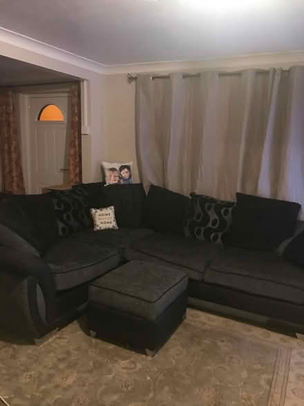 Photo of free DFS Corner Sofa black and grey (Eight Ash Green CO3) #1