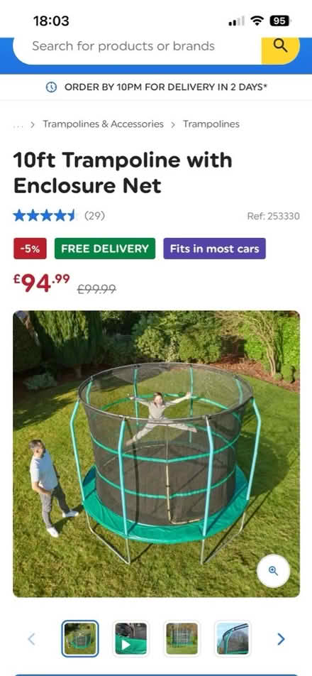 Photo of free 10 ft garden trampoline (Wokingham RG403AW) #1