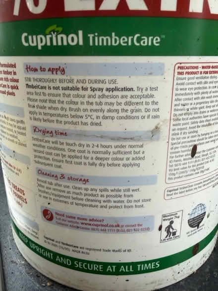 Photo of free Cuprinol Timbercare Woodland Green (Amersham HP6) #4