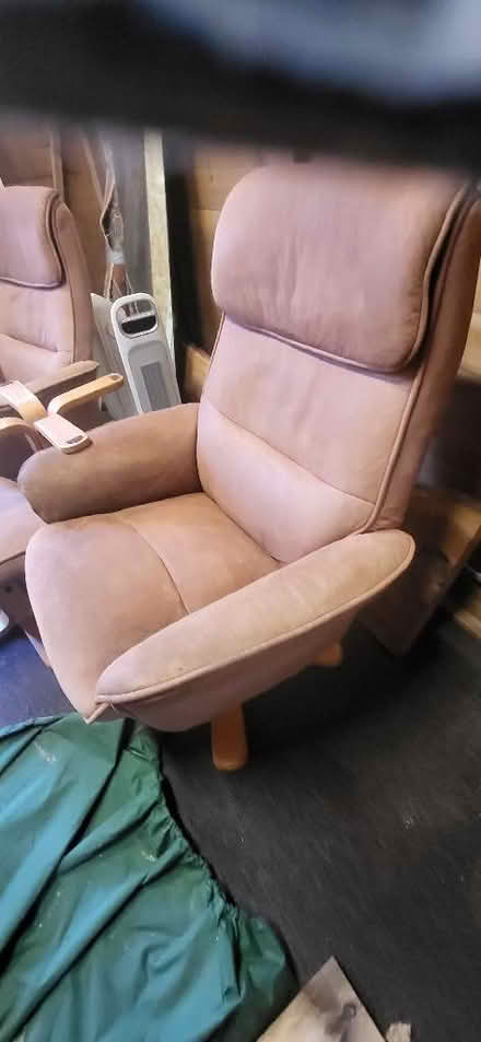 Photo of free 2 reclining chairs and footstools (Royston SG8) #1