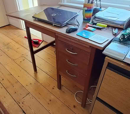 Photo of free Wooden Desk With 3 Drawers (Aldrington BN3) #2