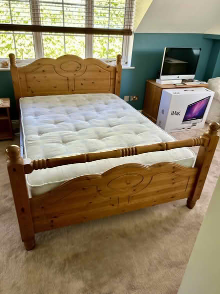 Photo of free Pine bed 1.5 x 2.055m Good condition (Haldens AL6) #3