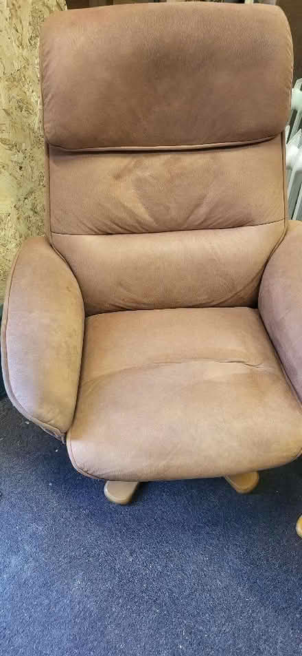 Photo of free 2 reclining chairs and footstools (Royston SG8) #3