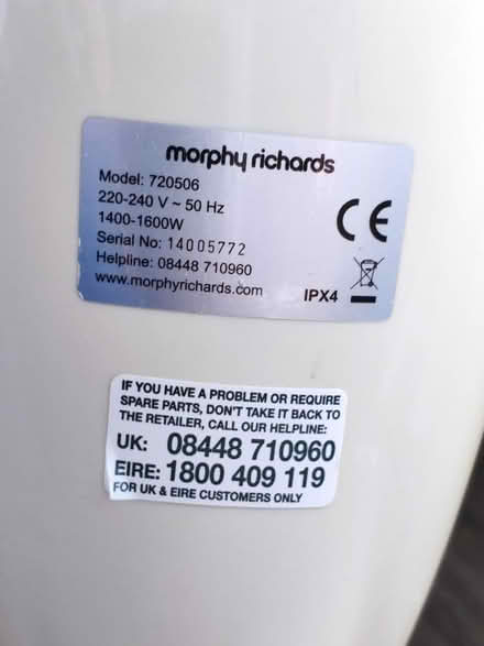 Photo of free Morphy Richards Luna steamer mop (M34 Haughton Green) #2