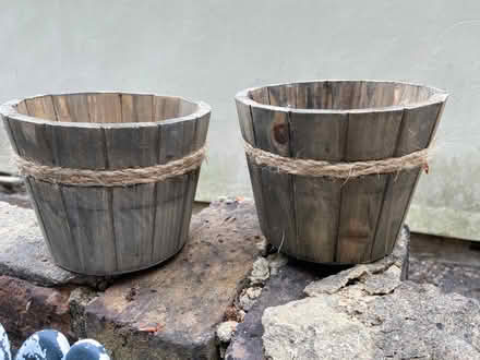 Photo of free Small wooden planters (Old Slade KT16) #1