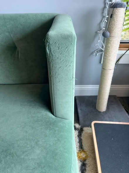 Photo of free Green love seat (Berkeley Hills) #3