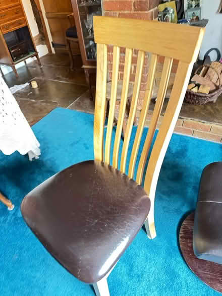 Photo of free 2 wood dining chairs (Warwick, Hampton CV35) #3