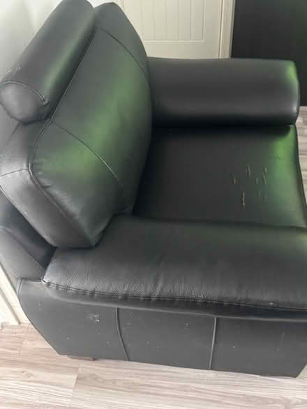 Photo of free Black Leather Sofa (Wolverhampton WV10) #4