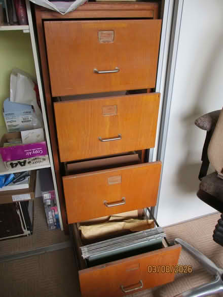 Photo of free Four-drawer Filing Cabinet Wooden - Heavy (Clough BB4) #2