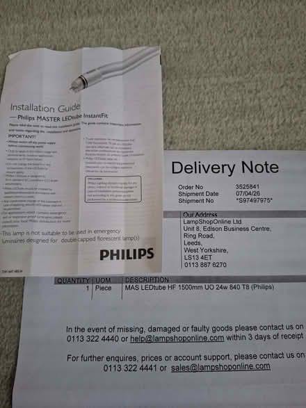 Photo of free Philips LED tube 1500mm (Heald Green SK8) #2