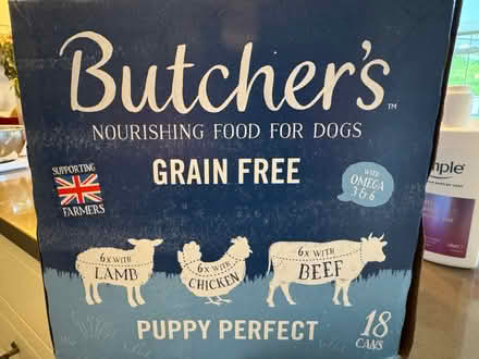 Photo of free 12 tins of Butcher’s ‘puppy perfect’ dog food (St John's TN13) #1