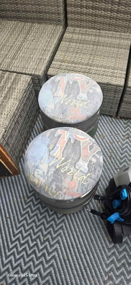 Photo of free 2x beer barrel stools (Sunnyhill DE23) #2