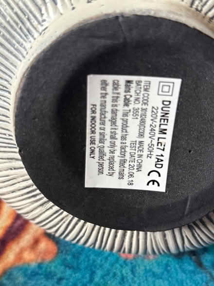 Photo of free Dunelm Lamp Base (Spondon DE21) #2