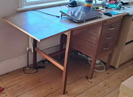 Photo of free Wooden Desk With 3 Drawers (Aldrington BN3) #1