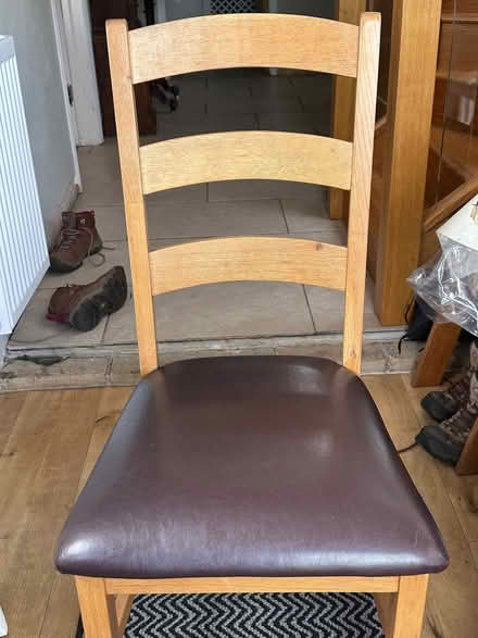 Photo of free 6 matching dining chairs in decent order (Pitchcombe GL6) #1