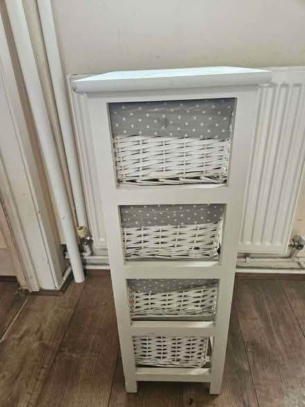Photo of free 4 drawer wood/rattan storage unit (Randwick GL6) #3
