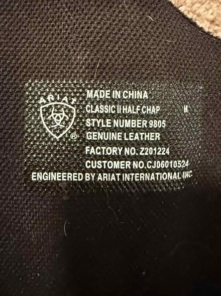 Photo of free Ariat leather half chaps (Ballard) #2