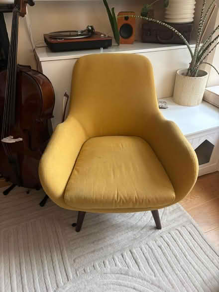 Photo of free Yellow mid century armchair (SW8 (Vauxhall)) #1