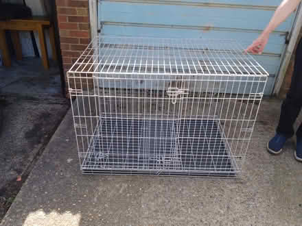 Photo of free Large metal dog crate (ME10) #2