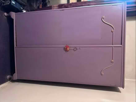 Photo of free Vintage wooden wardrobe painted purple (Far Bletchley MK3) #1