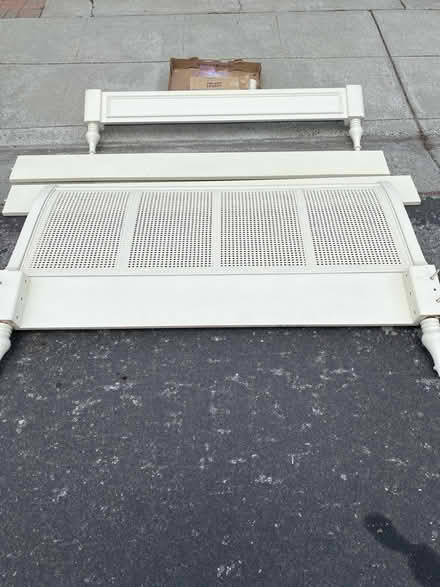 Photo of free cream colored bed frame: Queen size (Near Michael’s on Homestead) #1