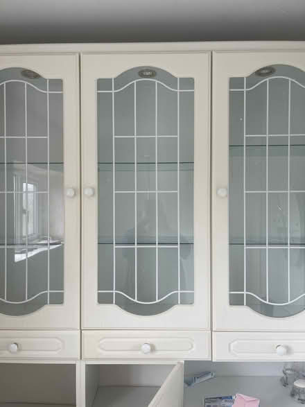 Photo of free Three slim tall kitchen or bathroom units, glass doors glass (Norton-on-Derwent YO17) #1