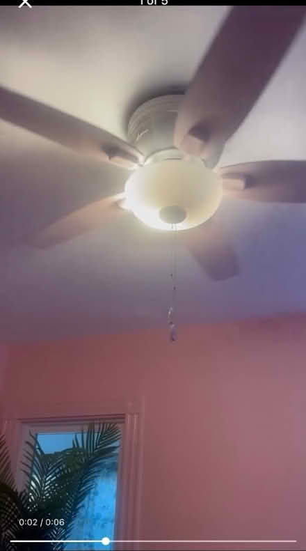 Photo of free Pale pink ceiling Fan (Winter Hill) #2