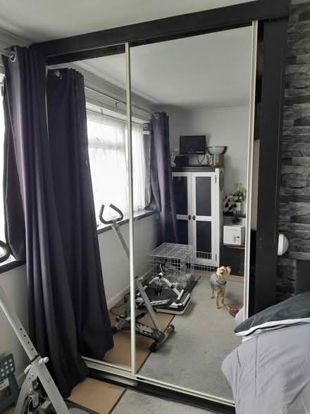 Photo of free mirrored wardrobe sliding door (Bn24 6) #2