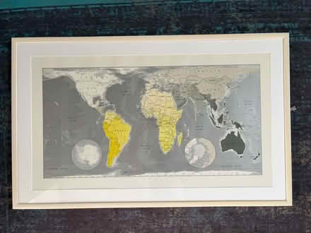 Photo of free Map of the World framed (ME14 5ST) #1