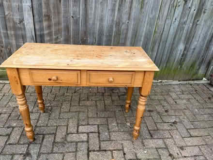 Photo of free Small pine table with drawers in need of restoration. (Wivenhoe CO7) #1