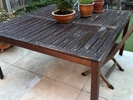 Photo of free Large wooden IKEA table (Emlyn Gardens W4) #2