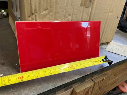 Photo of free Red bevel edge tiles 10x20cm (Cob Lane B29) #1