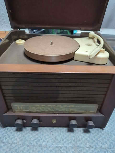 Photo of free Old record player, possibly 1940s, 78s records. (St Pauls BS2) #1