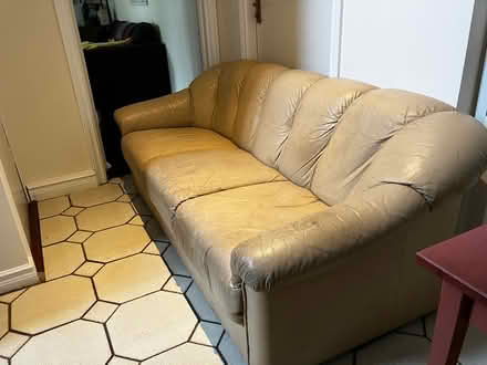 Photo of free Leather Sofa (Near Lusk , Co. Dublin) #1