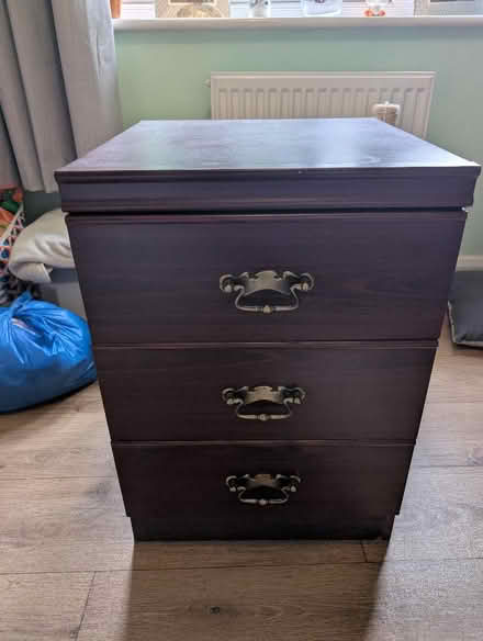 Photo of free Three drawer chest/bedside unit (Skipton BD23) #1