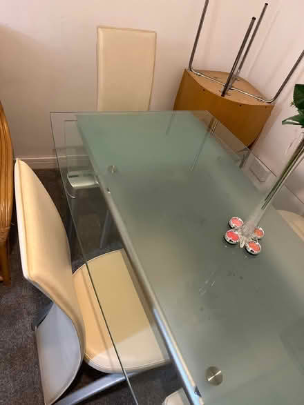 Photo of free Glass table with 5 chairs (AL7 3) #2