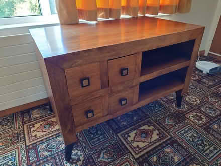 Photo of free oak coloured tv unit WS151QF (WS15 Upper Longdon) #4