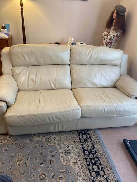 Photo of free Cream Leather Sofa (Bournville B30) #1
