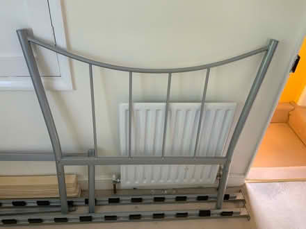 Photo of free single metal bed frame & mattress (Swaffham PE37) #1