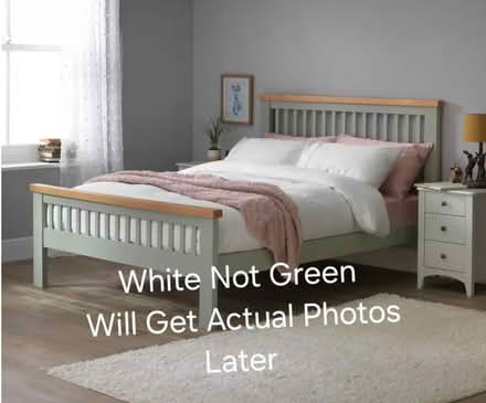 Photo of free White Wooden Double Bed Frame (PL25) #1