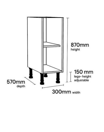 Photo of Kitchen base unit, white, 300mm (Pontesford SY5) #1