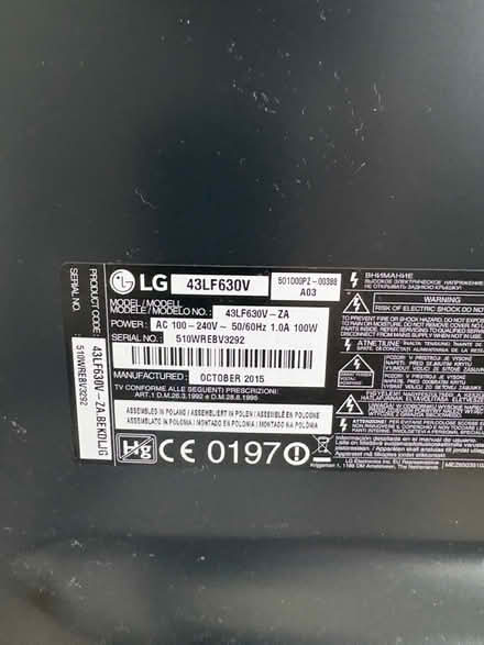 Photo of free LG 43 inch TV (Hartfield TN7) #2