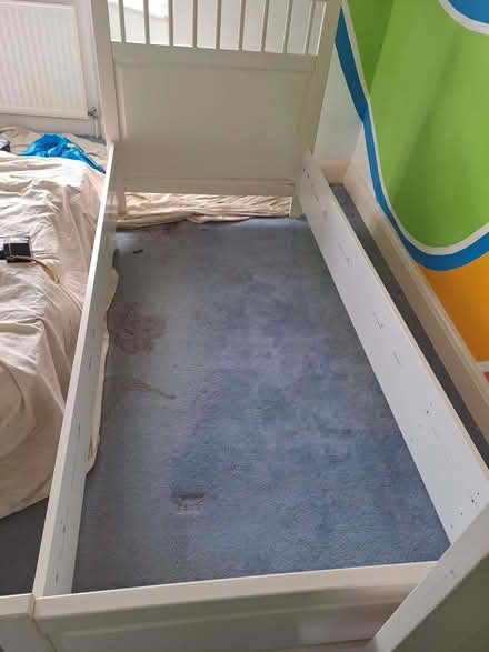 Photo of free White IKEA single bed frame with slats (but not in pic) (Enfield EN1) #1