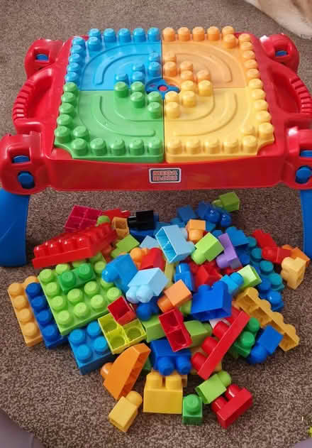 Photo of free Mega Blocks Table and Pieces (Ashford, Surrey) #1