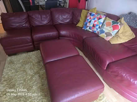 Photo of free Red Leather Corner Sofa (SO15) #2