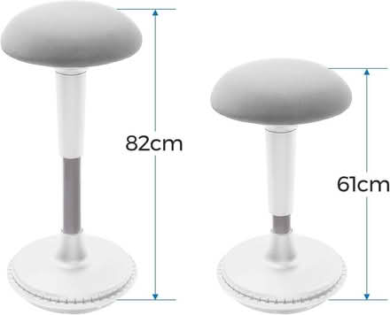 Photo of free FLEXISPOT Wobble Stool - Tilting Desk Chair - Silver/White (Kidlington OX5) #1