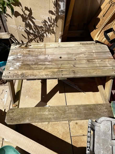 Photo of free Child’s plum garden bench (Long Hanborough OX29) #1